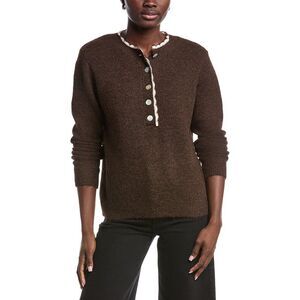 Anna Kay Womens  Albertena Knit Cashmere-Blend Cardigan, Brown